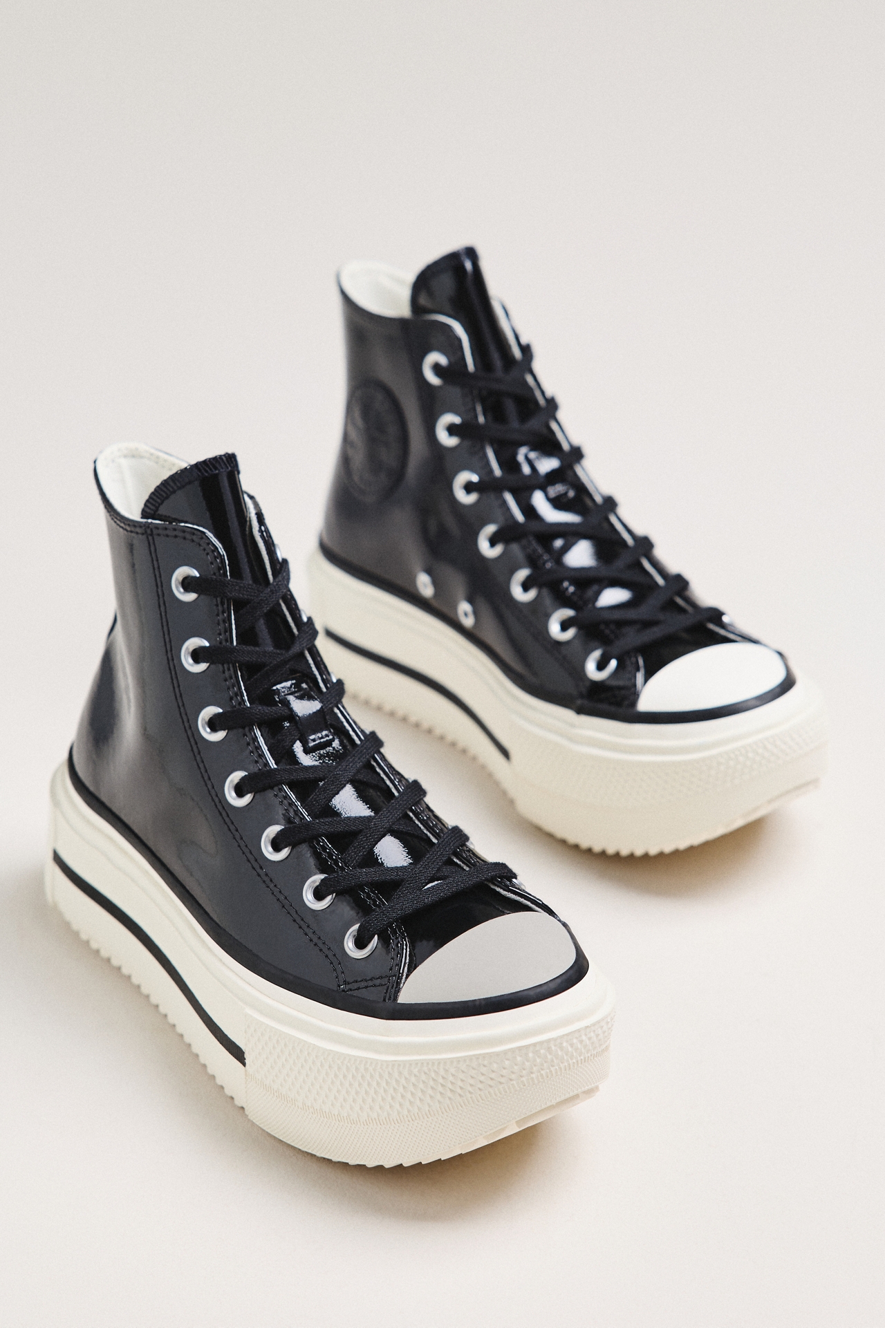 Chuck Taylor All Star Lift Double Stack Platform Patent-Leather High-Top Sneakers