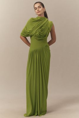 Deme by Gabriella Bloom Mock-Neck Maxi Dress
