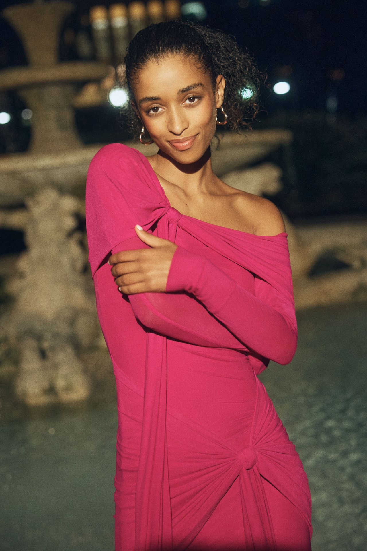 Deme by Gabriella Heloise Off-Shoulder Ruched Maxi Dress