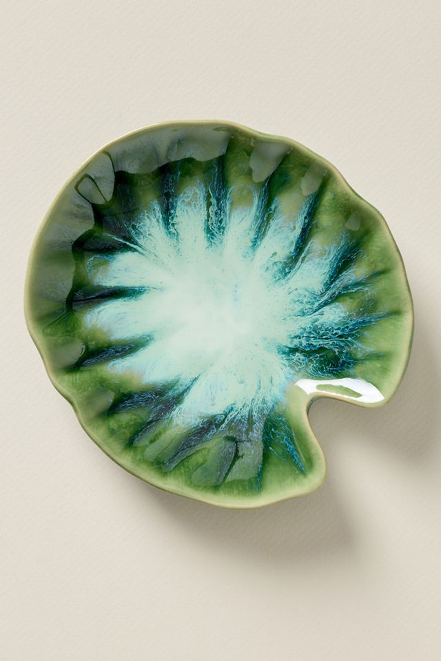 Lilypad Portuguese Stoneware Canape Plate #1