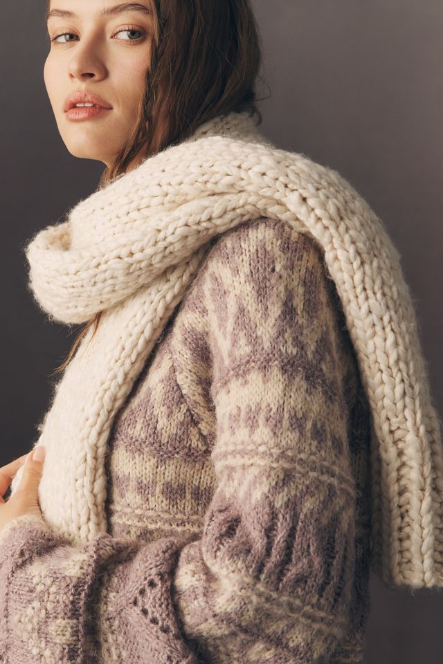 By Anthropologie Chunky Yarn Scarf #2
