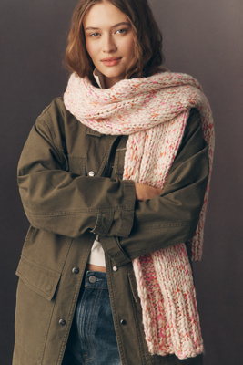 By Anthropologie Chunky Yarn Scarf In Multi