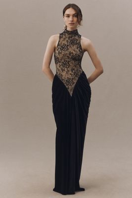Delfi Collective Hepburn High-Neck Maxi Dress