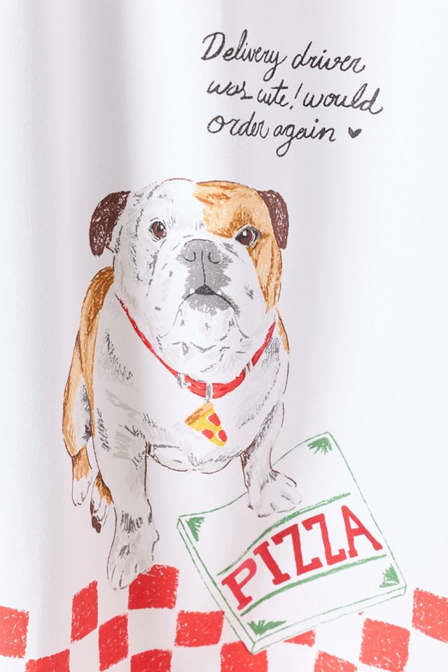 Dog Pizza Delivery Driver Dish Towel #1