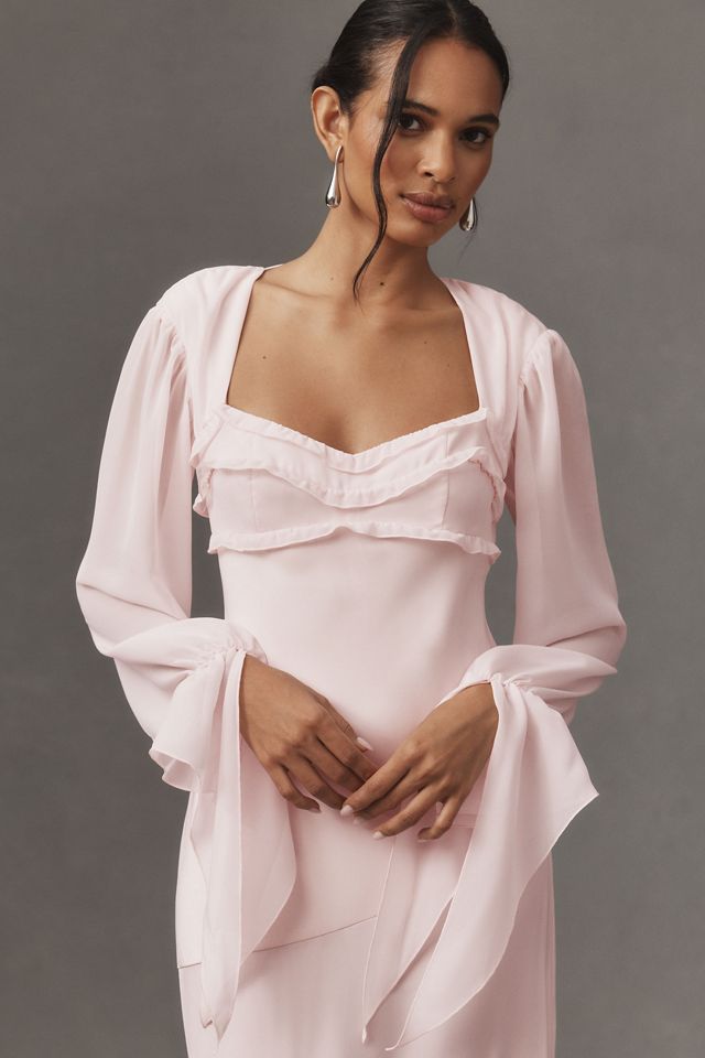 Mare Mare Long-Sleeve Square-Neck Maxi Dress #2