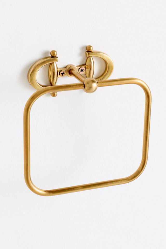 Equestrian Brass Towel Ring #2
