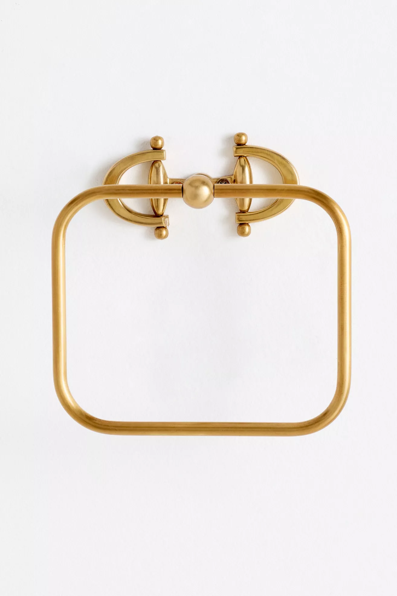 Equestrian Brass Towel Ring - thumbnail 2