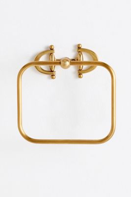 Equestrian Brass Towel Ring