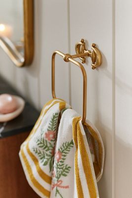 Equestrian Brass Towel Ring