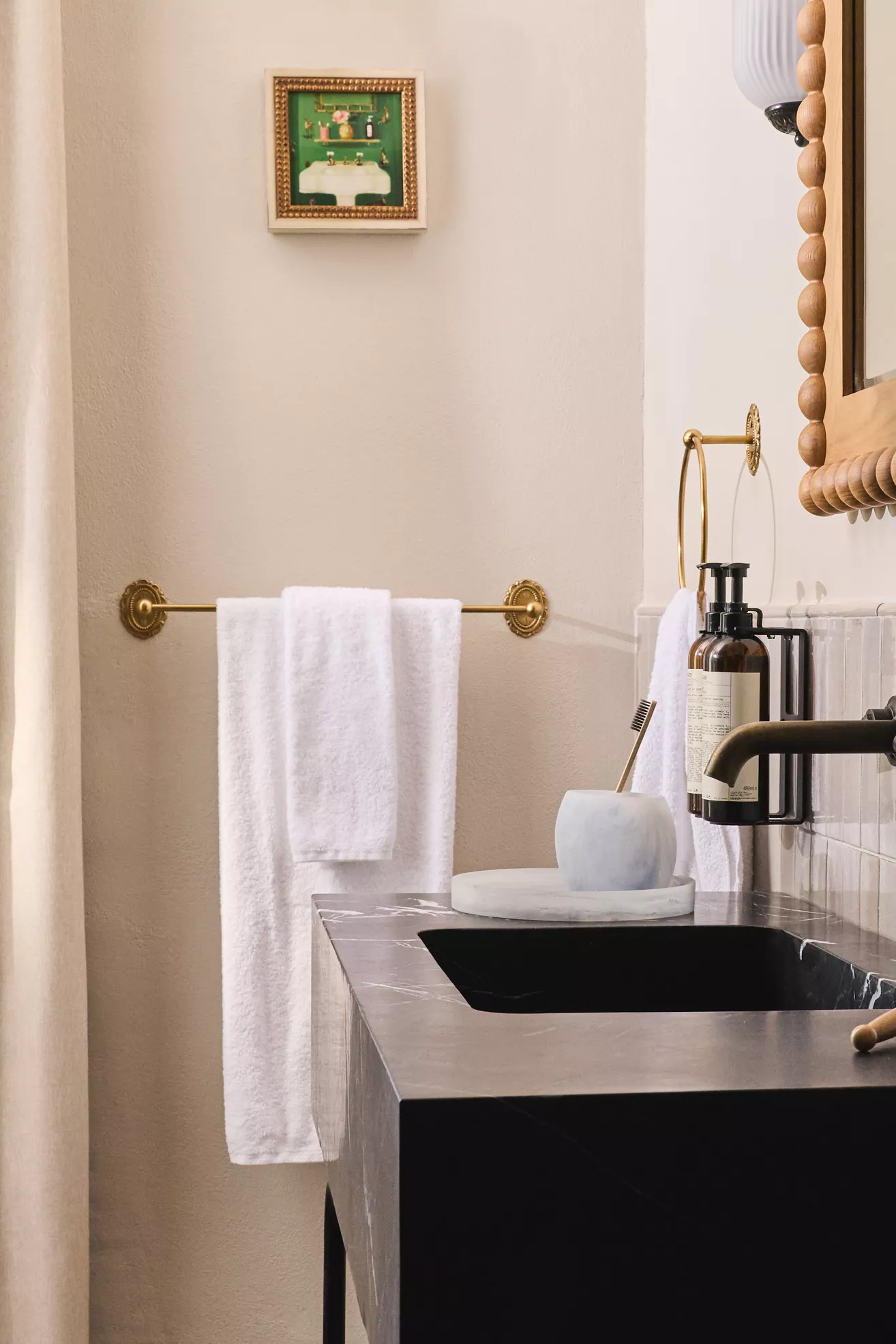 Louisa Scalloped Towel Bar - thumbnail 5