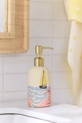 By Anthropologie Printed Ceramic Soap Dispenser