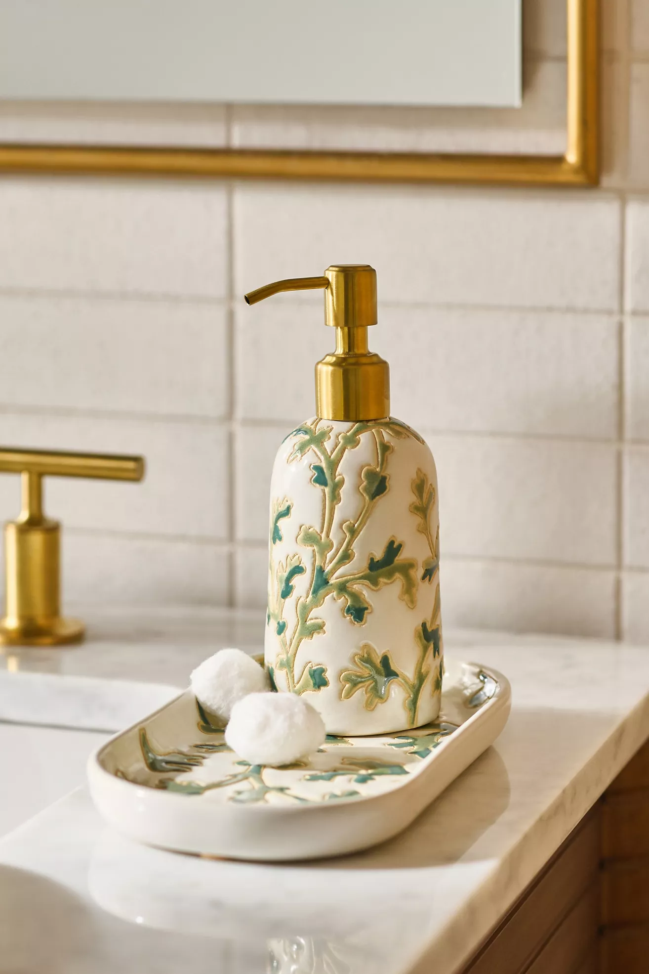 Hand-Painted Ceramic Soap Dispenser - thumbnail 5