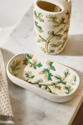 Hand-Painted Ceramic Soap Dish