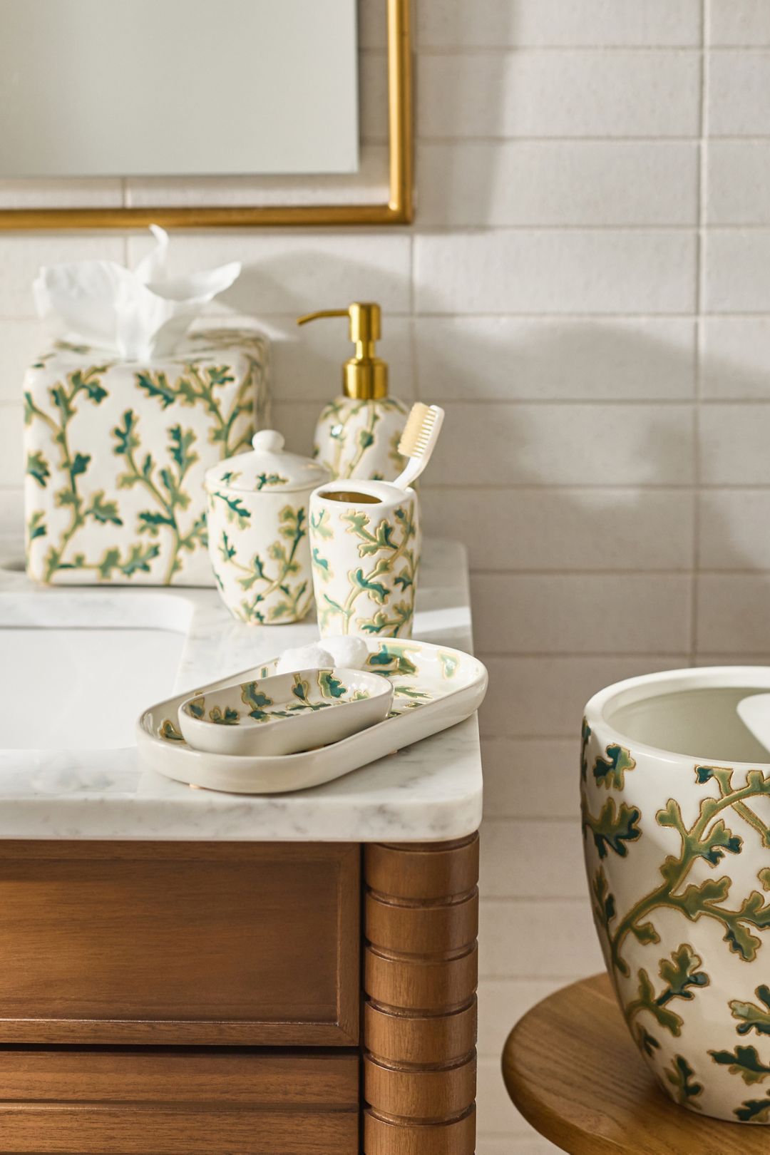 Printed Ceramic Bath Tray - Irena, One Size