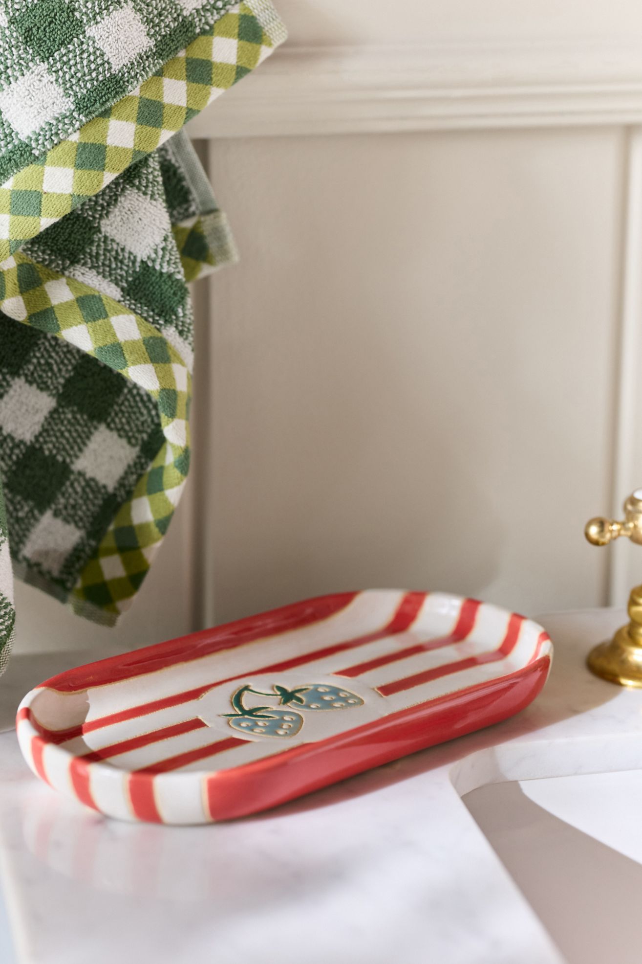 Hand-Painted Ceramic Bath Tray - Lillie, One Size