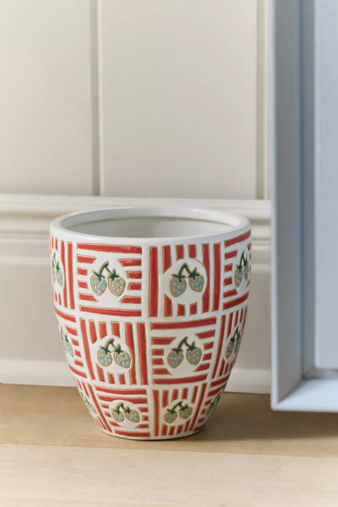 Hand-Painted Ceramic Waste Bin - thumbnail 9