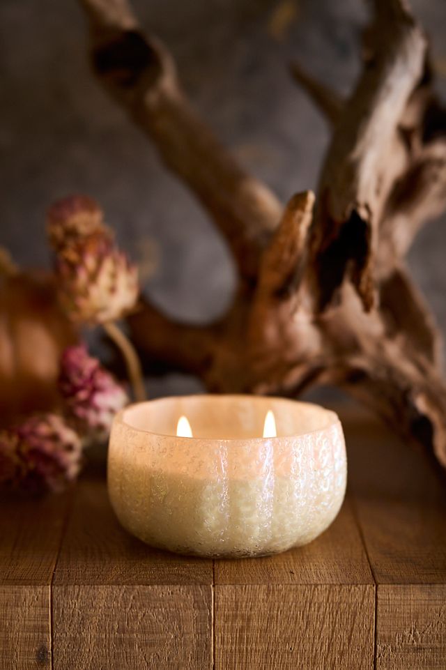 Beaded Pumpkin Candle #2
