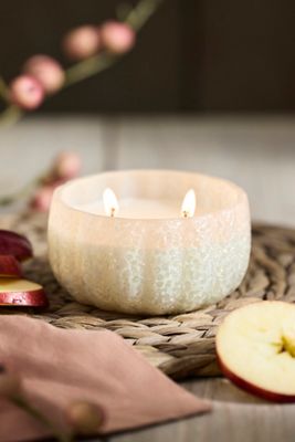 Beaded Pumpkin Candle