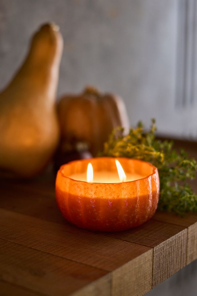 Beaded Pumpkin Candle #3