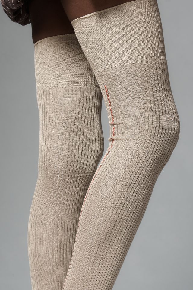 Maria La Rosa Silk Blend Over-The-Knee Writings Socks #2