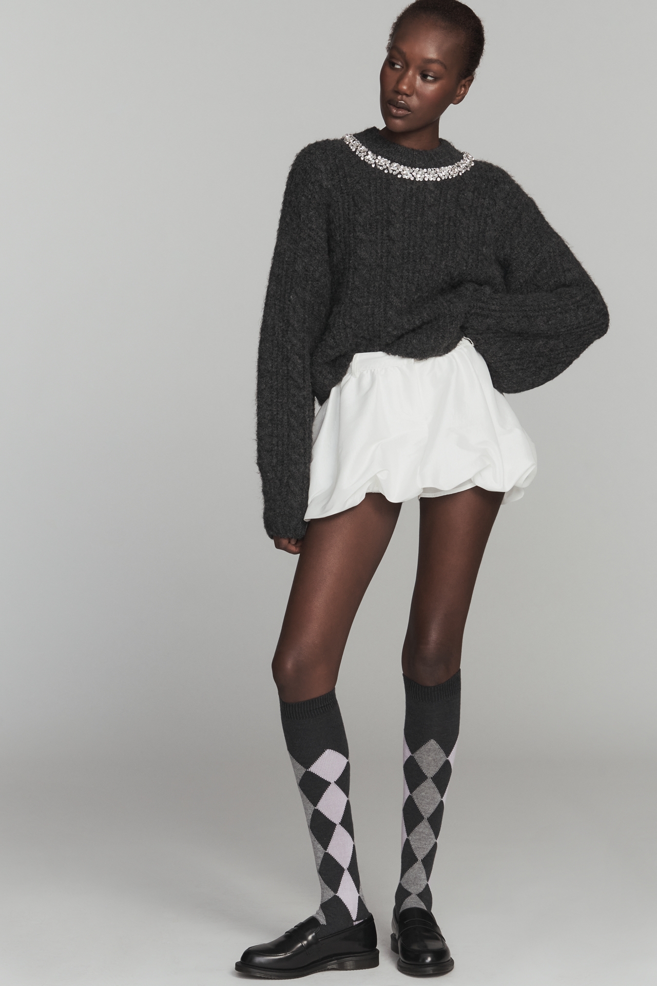 Maria La Rosa Argyle Knee-High Socks