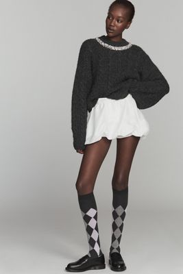 Maria La Rosa Argyle Knee-High Socks