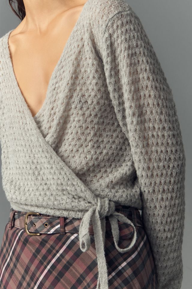 Flat White Lightweight Ballet Wrap Cardigan #1