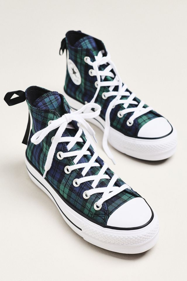 Chuck Taylor All Star Lift Platform Plaid High-Top Sneakers #1