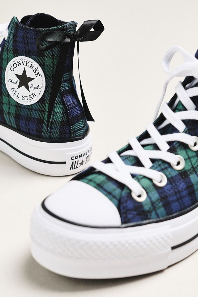 Chuck Taylor All Star Lift Platform Plaid High-Top Sneakers #2