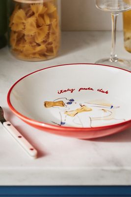 Das Rotes Rabbit Italienische Nudelschüssel aus Steingut