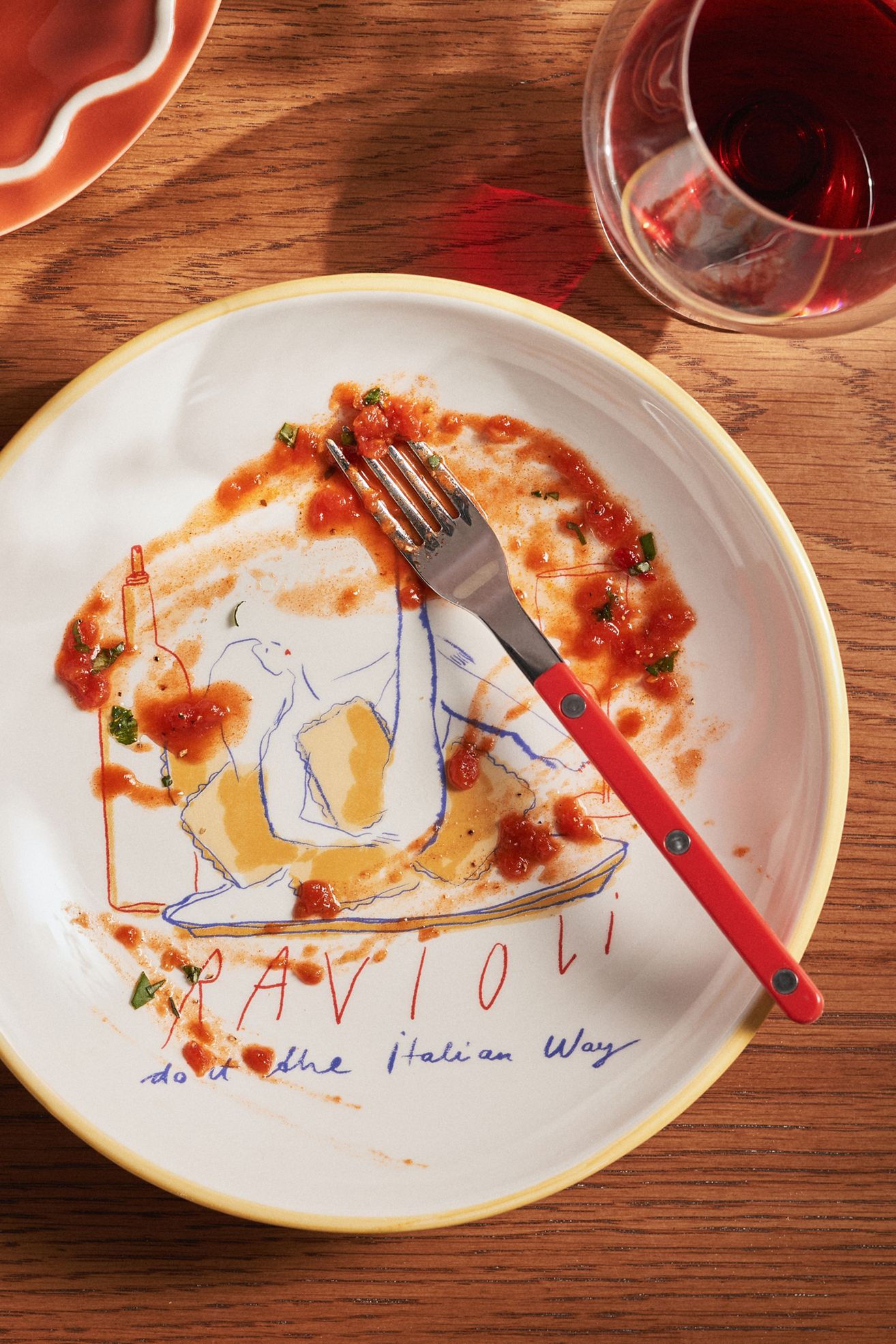 Das Rotes Rabbit Italian Earthenware Pasta Bowl - Yellow, One Size