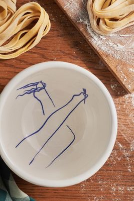 Das Rotes Rabbit Italian Earthenware Tall Bowl