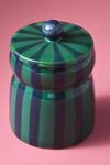 Paddywax Cabana Woody Balsam Fir Striped Ceramic Candle