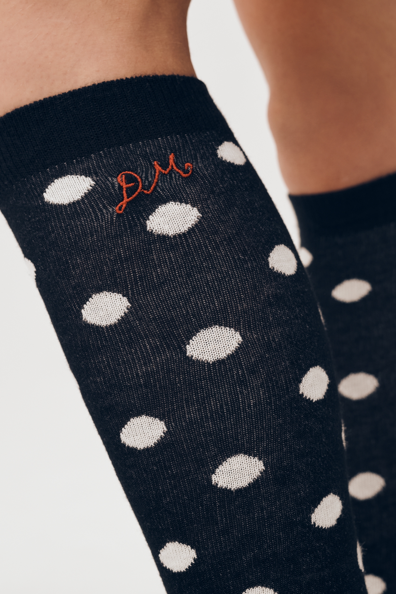 Damson Madder Polka Dot Knee-High Socks