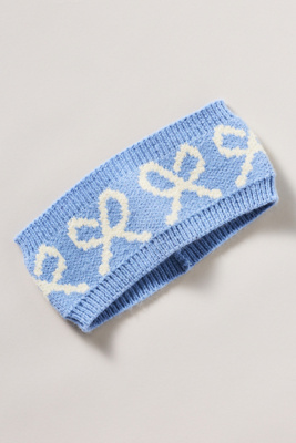 By Anthropologie Holiday Knit Headband In Blue
