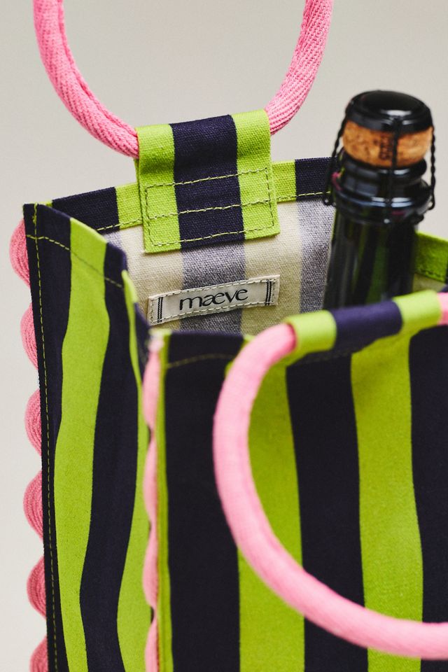 Ruffle Canvas Wine Tote Bag #2