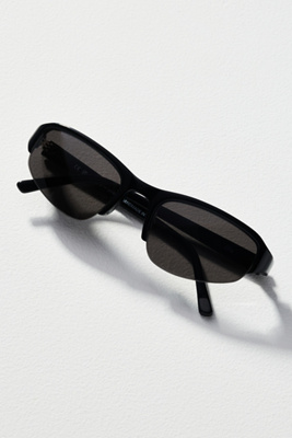 Lu Goldie Gia Sporty Cateye Sunglasses In Black