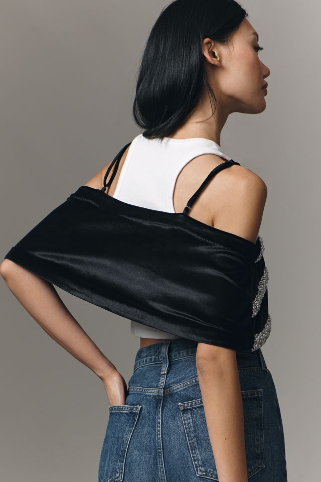 Ollari Off-Shoulder Embellished Cami #3