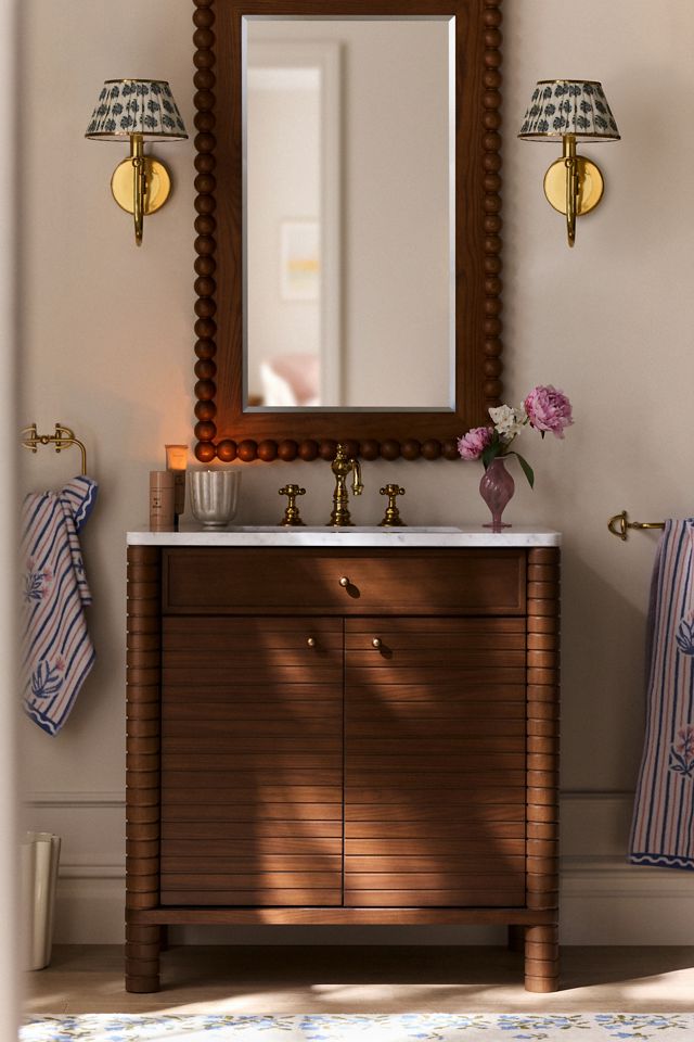 Pippa Wood Bobbin Rectangle Portrait Wall Mirror | AnthroHome