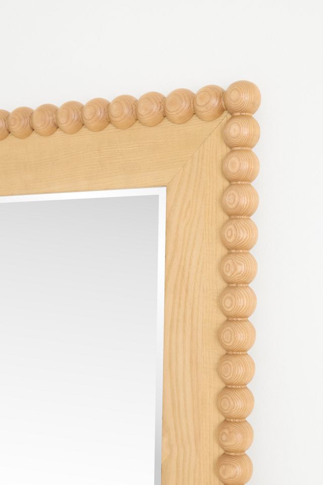 Pippa Wood Bobbin Rectangle Dressing Floor Mirror #2