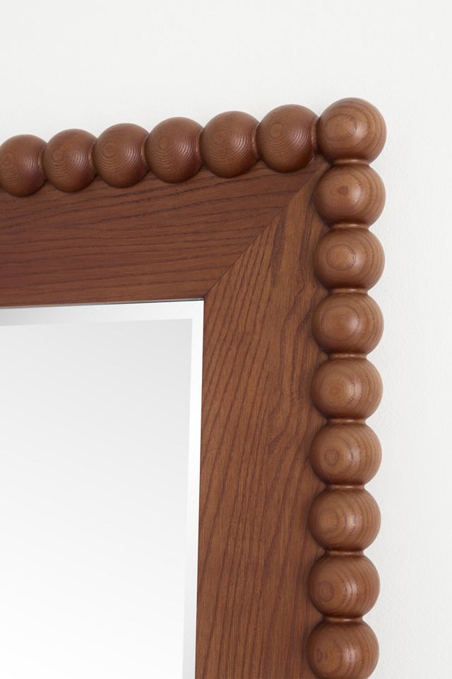 Pippa Wood Bobbin Rectangle Dressing Floor Mirror #2