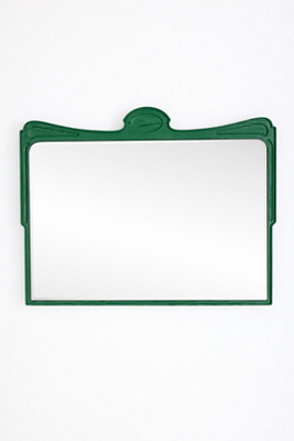Anthropologie Victoria Wood Mantel Mirror In Green