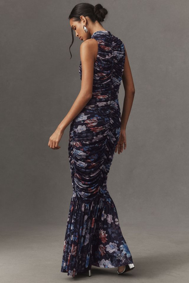 BHLDN Mesh Ruched Sleeveless Maxi Dress #1