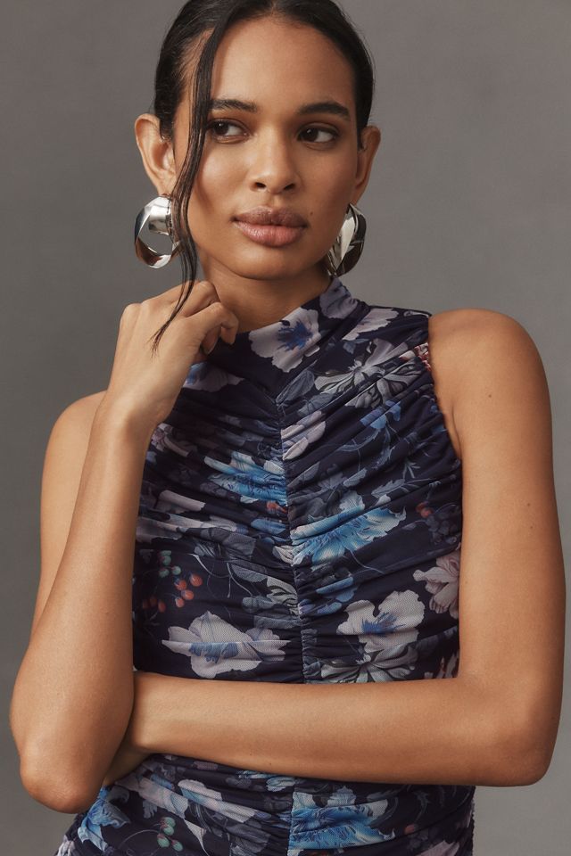 BHLDN Mesh Ruched Sleeveless Maxi Dress #2