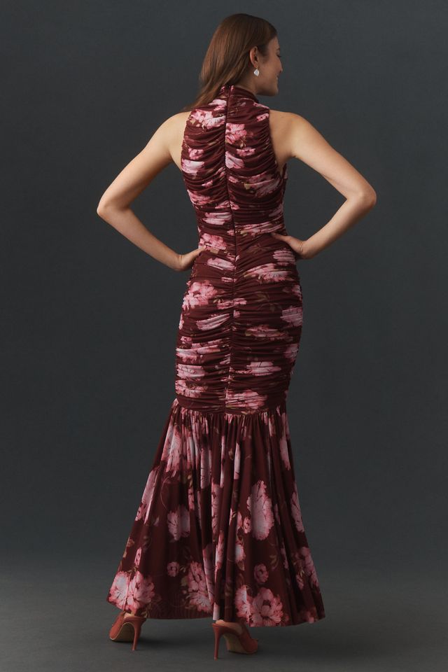 BHLDN Mesh Ruched Sleeveless Maxi Dress #1