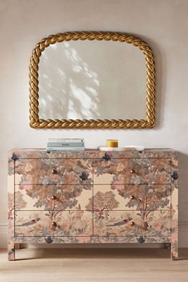 Wren Gilded Braid Chain Arch Mantel Mirror