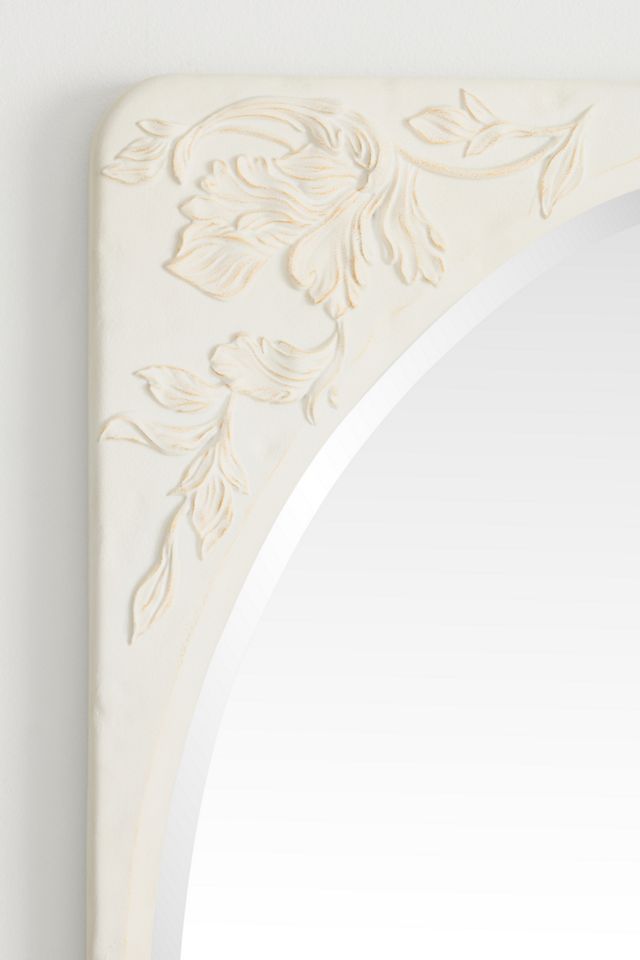 Naomi Etched Floral Rectangle Wall Mirror #3