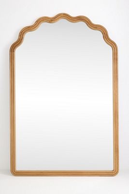 The Clara Scalloped Wood Mirror