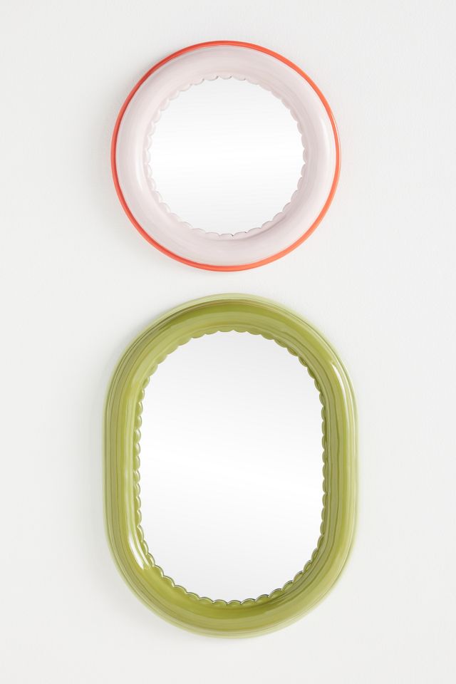 Merritt Green Scalloped Oval Petite Gallery Wall Mirror #3
