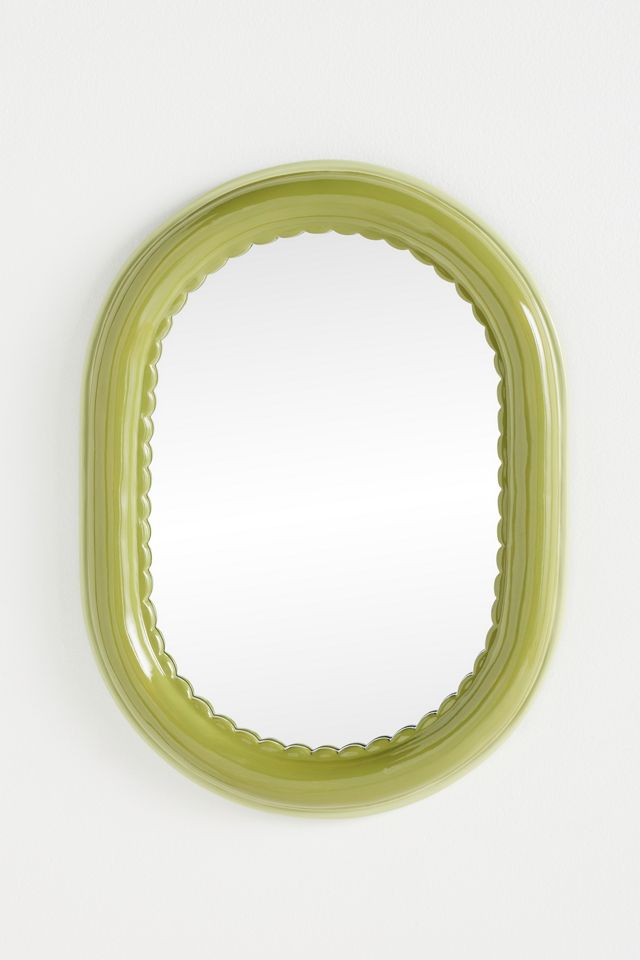 Merritt Green Scalloped Oval Petite Gallery Wall Mirror #1